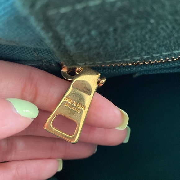 Prada Green Canapa GM w/ Strap - Picture 12 of 17